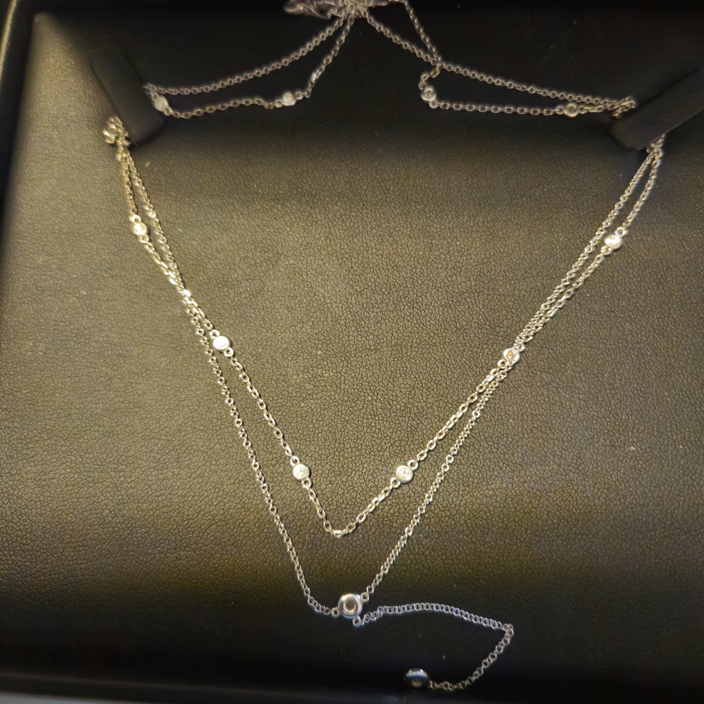Elegant Silver NecklaceS with DIAMOND Accents